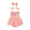 Birthday One Pink Romper - Affordable Baby
