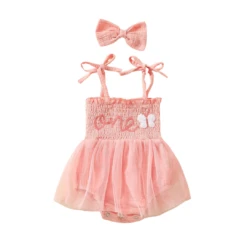 Birthday One Pink Romper - Affordable Baby