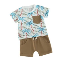 Summer Palms Set | Brown - Affordable Baby