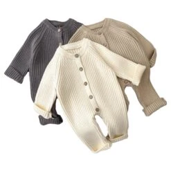 Ribbed Cotton Winter Romper | 3 Colours - Affordable Baby
