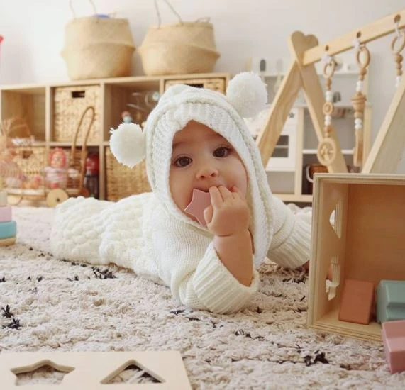 Bear Knit Onesie | Ivory - Affordable Baby 9 Bear Knit Onesie | Ivory - Affordable Baby - Image 7