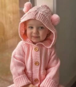 Bear Knit Onesie | Pink - Affordable Baby -Trend Nest Store Bearknitonesiepink