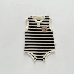 Teddy Stripe Bodysuits | 4 Colours - Affordable Baby -Trend Nest Store IMG 5695