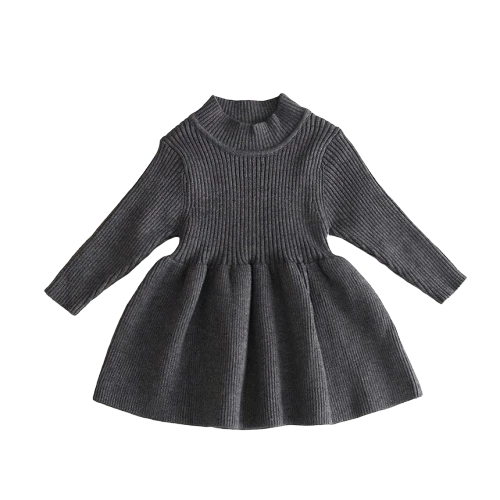 Poppy Winter Dress | Charcoal - Affordable Baby 3 Poppy Winter Dress | Charcoal - Affordable Baby