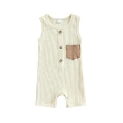 Ribbed Pocket Romper | 3 Colours - Affordable Baby -Trend Nest Store S03f70791b7db45e8a3bbbca672c383cd6