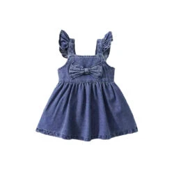 Denim Bow Dress - Affordable Baby