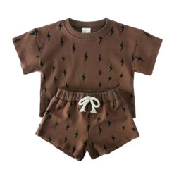 Brown Lightening Short Set - Affordable Baby