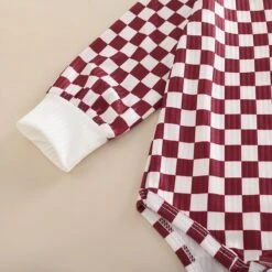 Ribbed Checkered Set | Burgundy - Affordable Baby -Trend Nest Store S19a753de542c4f63988673a0931641072 f93aafec e26f 4498 8a62 2e77924332af