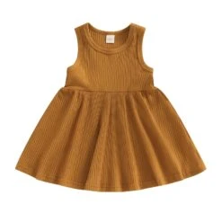 Ribbed Dress | Chestnut - Affordable Baby