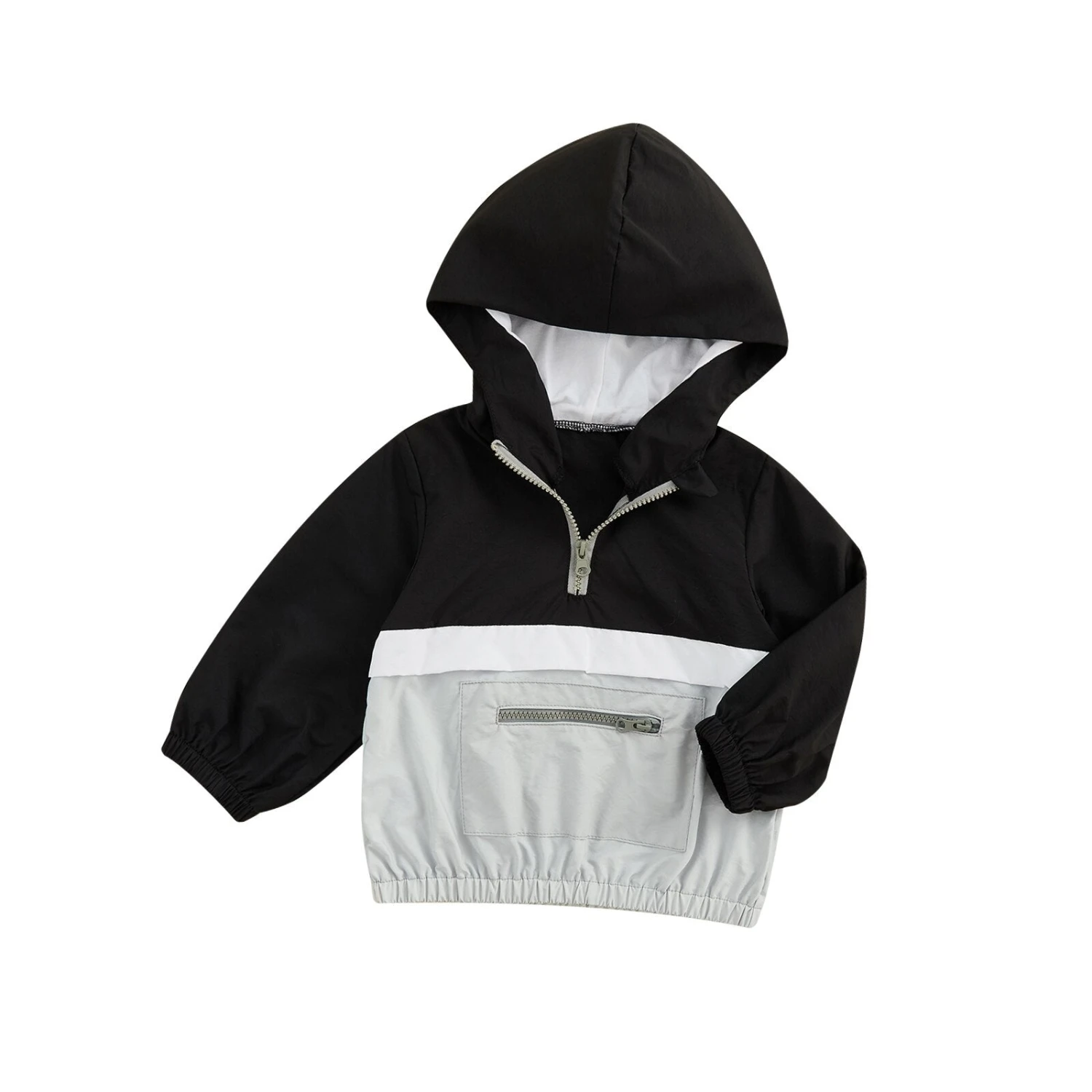 Hooded Windbreaker | Black - Affordable Baby 3 Hooded Windbreaker | Black - Affordable Baby