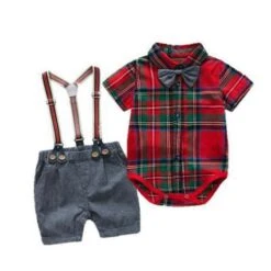 Red Suspenders Set - Affordable Baby