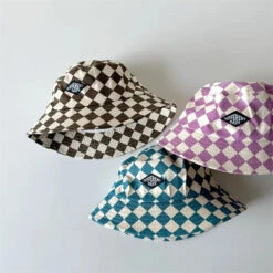 Checkered Bucket Hat | Multiple Colours - Affordable Baby -Trend Nest Store S41dabff1fa05488495e6253aa519d27ac