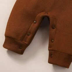 Chunky Fleece Romper | Brown *CLEARANCE* - Affordable Baby -Trend Nest Store S58474bc5e76f468baa075e77af6544b8P