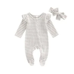 Striped Zipper Ruffle Romper | Various Colours - Affordable Baby -Trend Nest Store S6055aa81ef554875945c63ab93f16bb8U