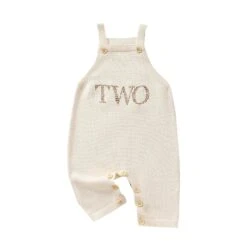 Two Birthday Knit Romper | Sand - Affordable Baby