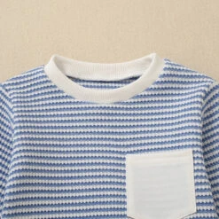 Waffle Stripe Pocket Set | Blue - Affordable Baby -Trend Nest Store S62da615bb402434798176f091646fb25A