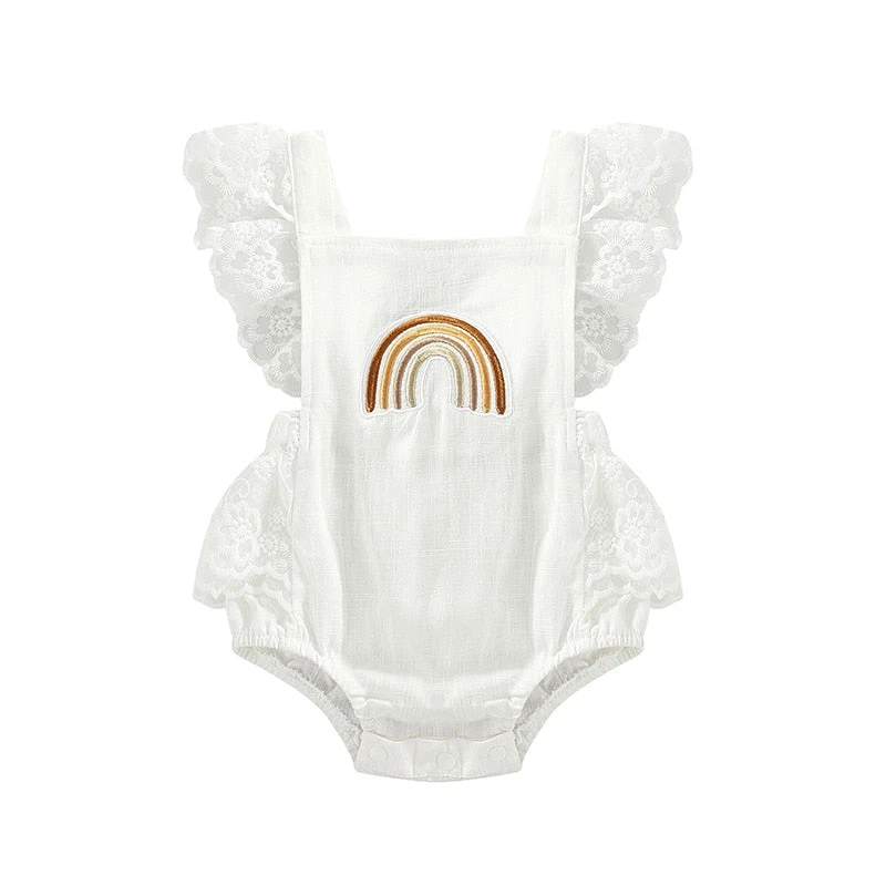 Lacey Rainbow Romper - Affordable Baby 3 Lacey Rainbow Romper - Affordable Baby
