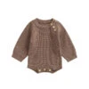 Knit Braided Romper | Brown - Affordable Baby