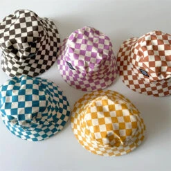 Checkered Bucket Hat | Multiple Colours - Affordable Baby -Trend Nest Store S761232b5bcfd4ce2a77ac124605840bdD