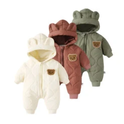 Teddy Puffer Romper | 3 Colours - Affordable Baby