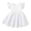 Ruffle Linen Dress | White - Affordable Baby