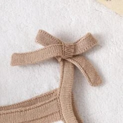 Brown Stripes Frilly Knit Romper - Affordable Baby -Trend Nest Store S8ffe581216fb4d278a519e1d8d874f052