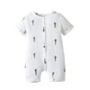 Carrot Muslin Cotton Romper | White - Affordable Baby