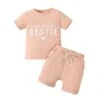 Auntie's Bestie Short Set | Peach - Affordable Baby -Trend Nest Store Sa45f180a33524c61a94740b9c2826575w