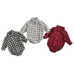 Plaid Button Down Romper | 3 Colours - Affordable Baby