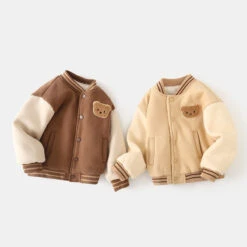 Teddy Varsity Jacket | 2 Colours - Affordable Baby