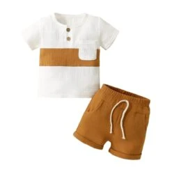 Noah Muslin Cotton Set | Brown - Affordable Baby