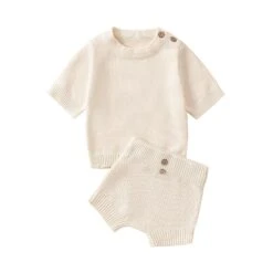 Knit Shorties Set | Ivory - Affordable Baby