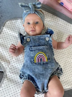 Rainbow Denim Romper - Affordable Baby -Trend Nest Store Screenshot2022 05 13115006