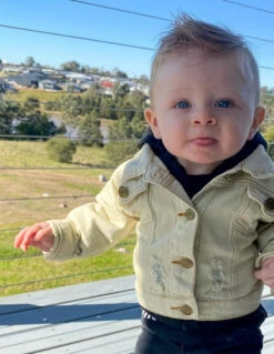 Distressed Denim Jacket | Sand - Affordable Baby -Trend Nest Store Screenshot2022 06 13112132