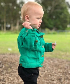 Distressed Denim Jacket | Green - Affordable Baby -Trend Nest Store Screenshot2022 10 12112114