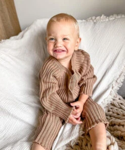 Button Ribbed Onesie | Beige - Affordable Baby -Trend Nest Store Screenshot2022 10 12120203