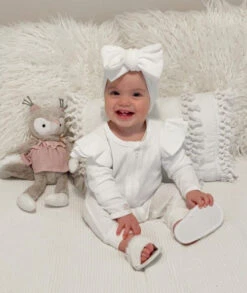 Ribbed Flutter Romper | White *CLEARANCE* - Affordable Baby -Trend Nest Store Screenshot2022 11 29094341