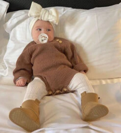 Knit Braided Romper | Brown - Affordable Baby -Trend Nest Store Screenshot2023 05 08123440