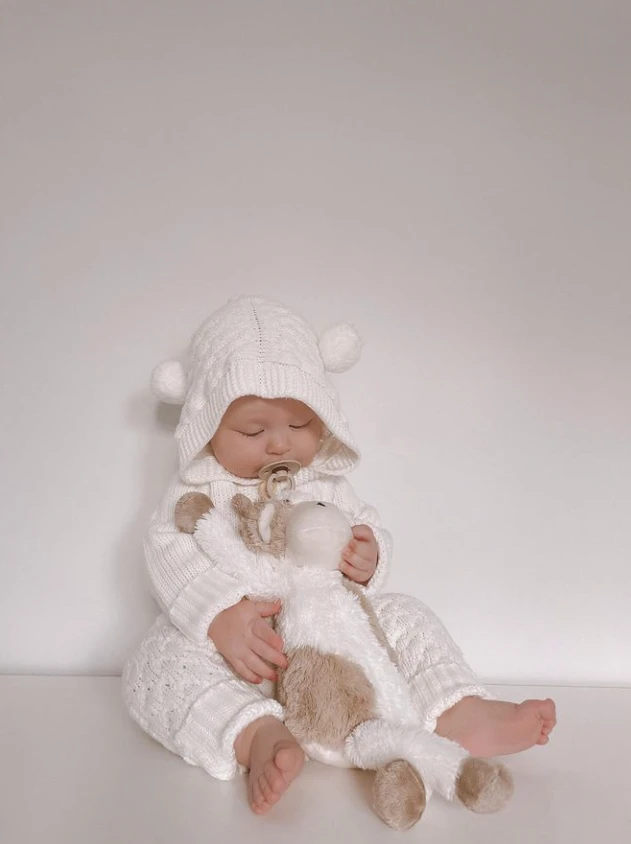 Bear Knit Onesie | Ivory - Affordable Baby 4 Bear Knit Onesie | Ivory - Affordable Baby - Image 2