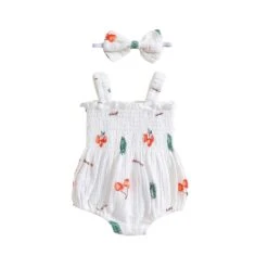 Scrunch Romper & Matching Headband | 3 Colours - Affordable Baby -Trend Nest Store Sd55f4cac0b0a475aacb4001e169409b3C