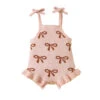Knit Bows Tie Up Romper - Affordable Baby