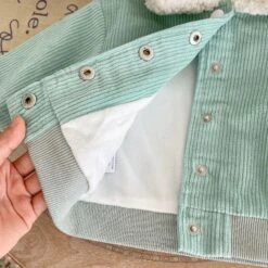 Mint Fluffy Collar Jacket - Affordable Baby -Trend Nest Store Sd7b74f26b5b2417aae2b7aafe11b17ceg