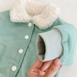 Mint Fluffy Collar Jacket - Affordable Baby -Trend Nest Store Sdc810aa6cf584485950d60273237d541H
