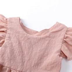 Ruffle Linen Dress | Blush - Affordable Baby -Trend Nest Store Se03486ca75f34ce4bd35fdbc4a9354beC
