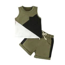 Isaiah Tank Set | Olive - Affordable Baby