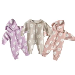 Pastel Hooded Zipper Romper | 3 Colours - Affordable Baby