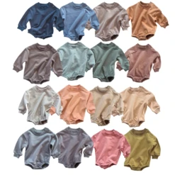 Cotton Long Sleeve Romper | 16 Colours - Affordable Baby