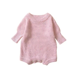 Speckle Knit Romper | Pink - Affordable Baby