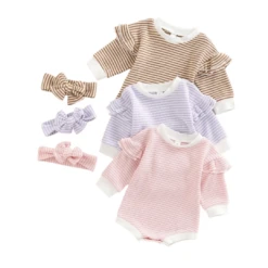 Striped Flutter Bodysuit & Matching Headband | Pink - Affordable Baby -Trend Nest Store Untitleddesign 2023 02 16T134648.448