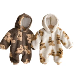 Hooded Teddy Bear Onesie | 2 Colours - Affordable Baby
